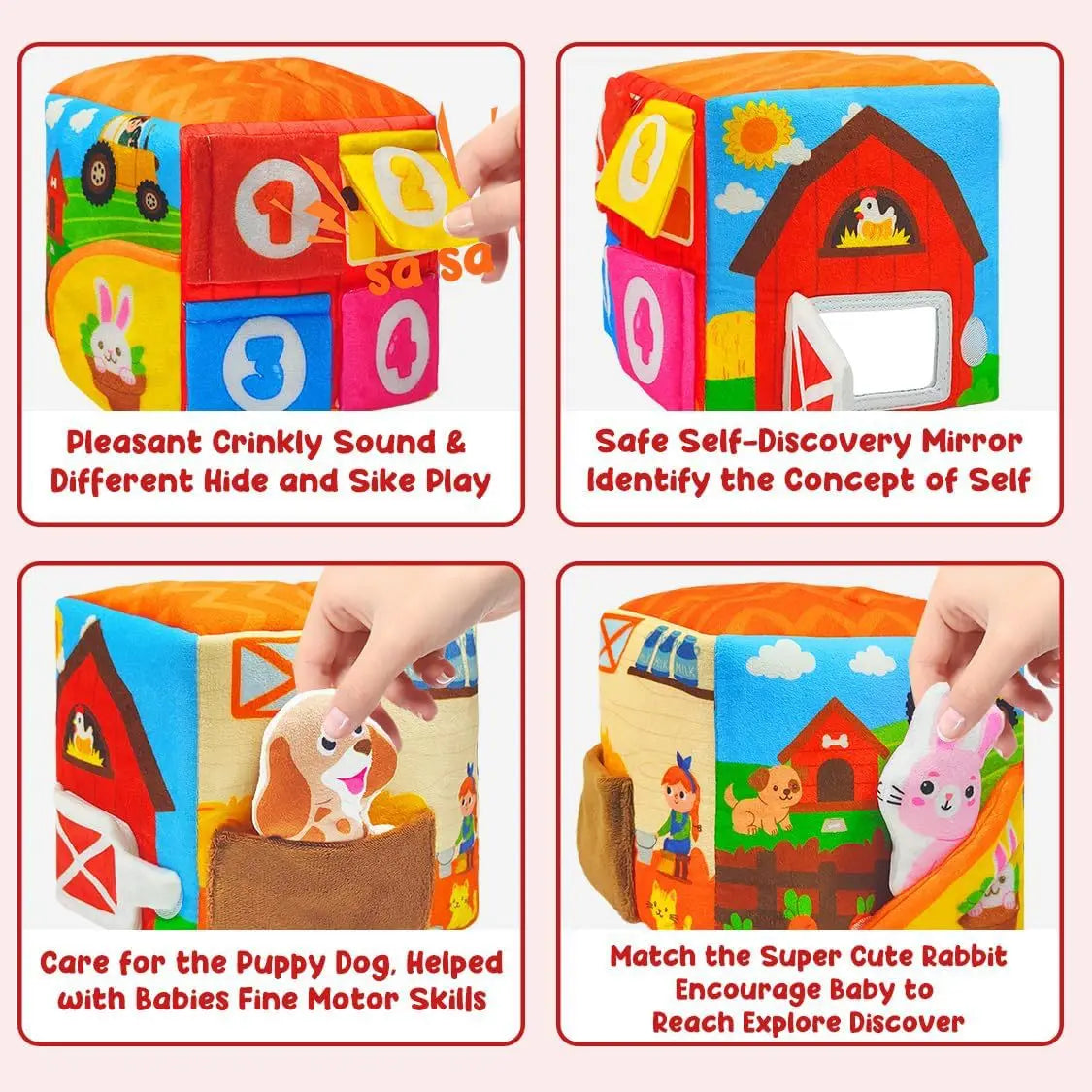 1Pc Creative Farm Storage House, tissue box shaped educational toy, fun parent-child interactive play set, great gift choice