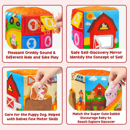 1Pc Creative Farm Storage House, tissue box shaped educational toy, fun parent-child interactive play set, great gift choice