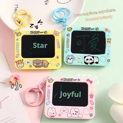 Creative Mini Magnetic Drawing Boards with Keychain Erasable Doodle&Sketch Pads DIY Painting for Kids Ages 3-6 Birthday Gifts