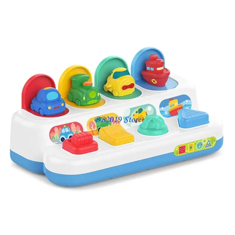 Q0KB Creative Popup Activity Box Learning Toy For Toddler Safe Interactive Play Color Matching Fine Motor Skill Exercise Toy