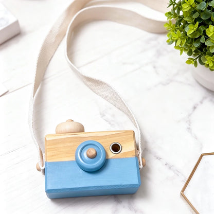 Creative wooden camera (with lanyard), home décor ornament, educational toy for first birthday celebrations, ideal for role-play