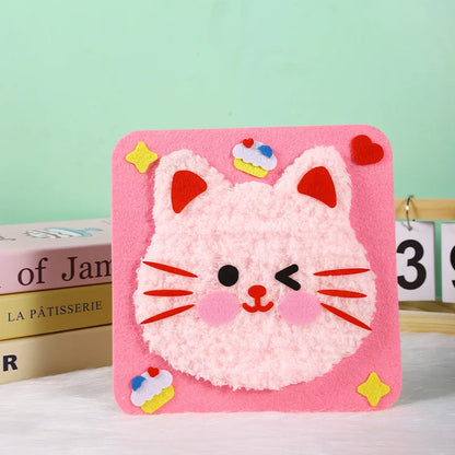First Sewing Kit for Beginner Kids Arts Crafts DIY Embroidery Projects Animal Dolls Set Gift for Girls Boys Learn to Sew Felt Cr