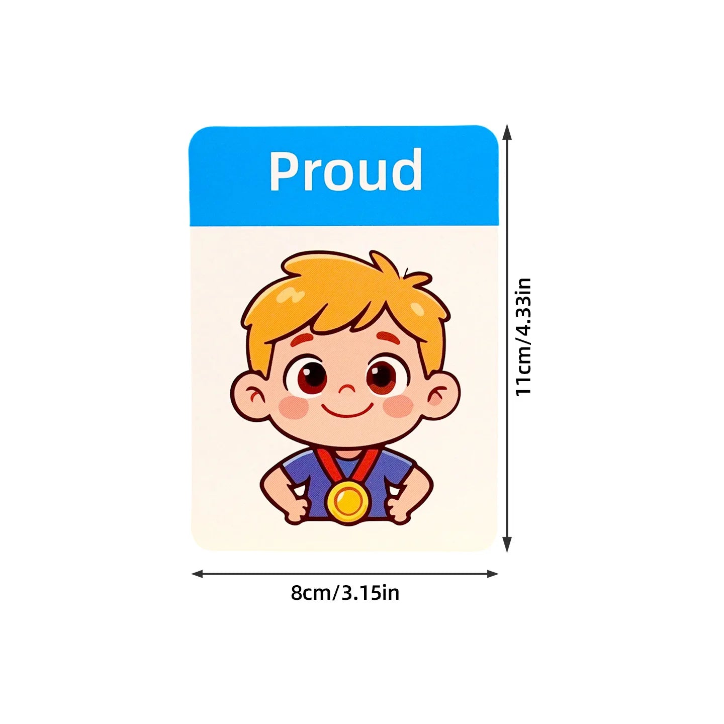 Children's Emotion Flash Cards Kids Feelings Recognition Flashcard Preschool English Learning Cards Toddler Social‑Emotional