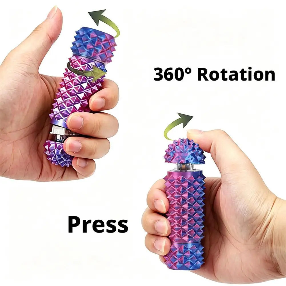 3D Printed Pain Stim Fidget Toys Rotating Spiky Grippie Sensory Input Anxiety Autism Office Travel Novelty Toy Spike Roller