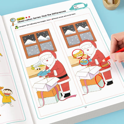 Montessori Look And Find Different Game Improve Visual Perception Skills Toddler Early Education Colorful Learning Book for Kids