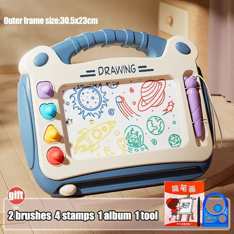 Children Cartoon Drawing Board Baby Puzzle Magnetic Writing Board Toy Graffiti Magnetic Drawing Board Montessori Toy for Kids