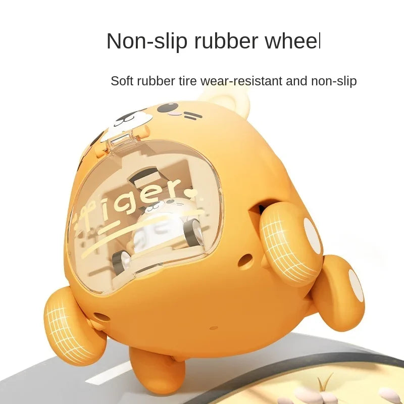 Montessori Children's Toy Car Press and Slide Toy Car Interactive Educational Toys 1 Year Old Boy Girl Birthday Gift