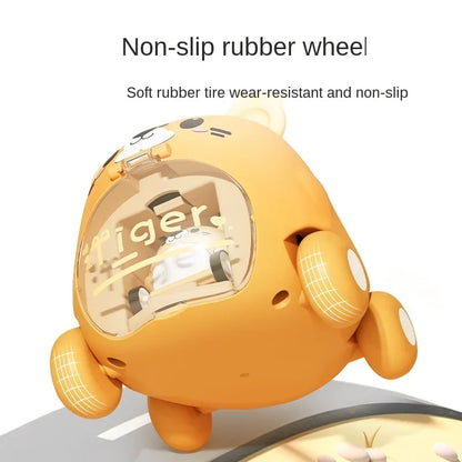 Montessori Children's Toy Car Press and Slide Toy Car Interactive Educational Toys 1 Year Old Boy Girl Birthday Gift