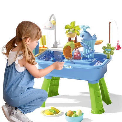 Kids Electric Circulating Water Sink Toys, Pretend Play Kitchen Dishwasher, Role Play  Kitchen Water Basin Educational Toy