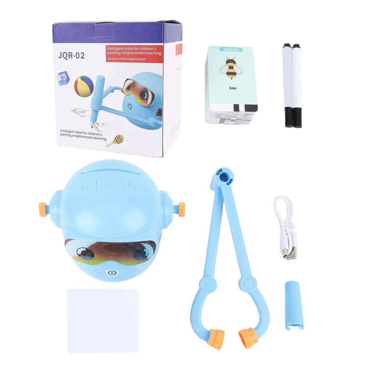 Kids Drawing Robot Interactive Educational Auto Drawing Robot with 100 Cards for Boys Girls Preschool Learning Painting Robot