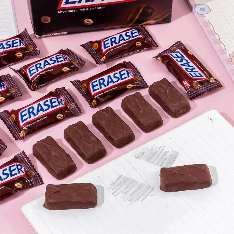 Creative Simulation Chocolate Shaped Rubber Eraser Cute Cartoon Erasers Student School Office Stationery Prize Kids Gifts