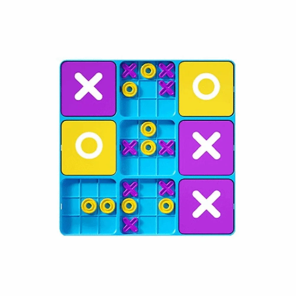 Creative Tic Tac Toe Board Game Montessori Parent-Child Interactive Montessori Puzzle Table Game Cognitive Development Portable