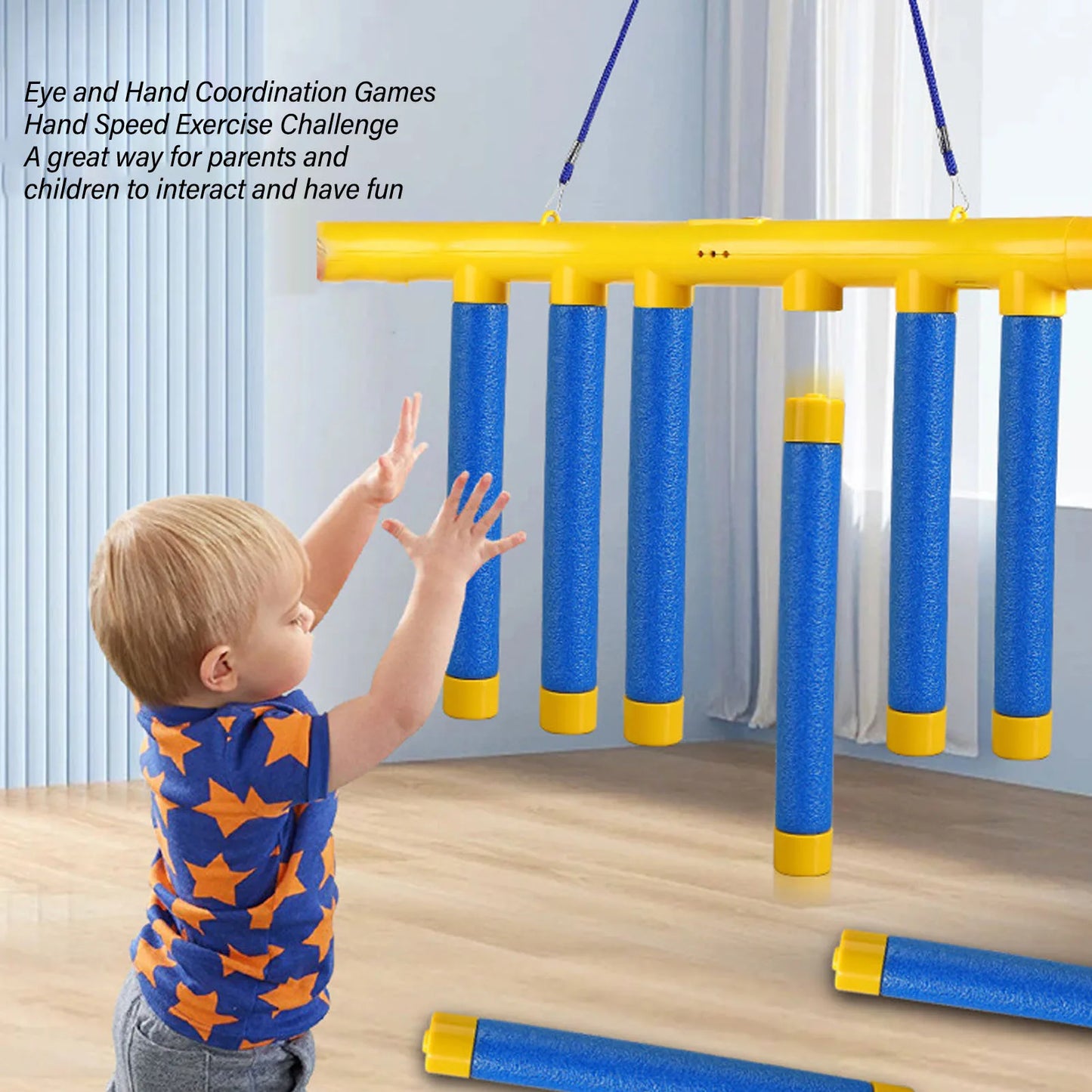 Challenge Falling Sticks Game Kids Stick Catching Toy Training Reaction Ability Educational Parent-Child Interactive Toy Sports