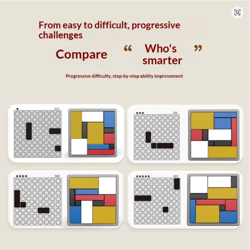 Logic puzzle, logic thinking training, building block games, puzzle blocks, interactive intelligence development, toys