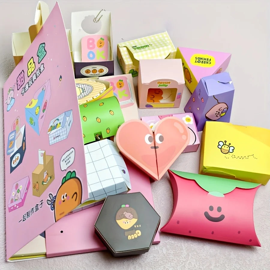 Creative 3D Origami Box DIY Craft, Fun Magic Paper Box Making Kit, Educational Handmade Art for Kids Party & Home Activity