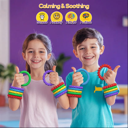 Sensory Ring,EDC Anti Stress Relief Toys,Fidgeting Antistress Anxiety Sensory Toy for Adult Kids Children Autism ADHD 5 Packs