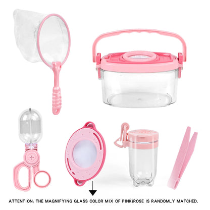 Outdoor Exploration Magnifying Glass, Insect Handheld Observation Box, Capture Tool, Butterfly Net Cage, Insect Trap, Clamp