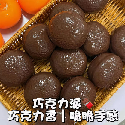 Creative Choco Pie Squishy Stress Ball Toys Soft Building Block Filling Squeeze Fidget Toy Adults ASMR Sensory Anti Stress Toys
