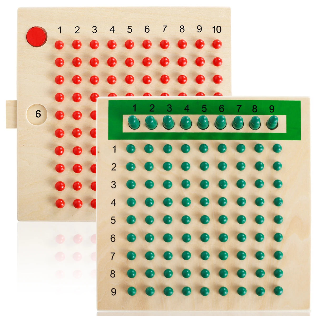 Montessori Math Board Game Multiplication and Division Board Wooden Math Teaching Aids for Homeschooling Classroom Activities
