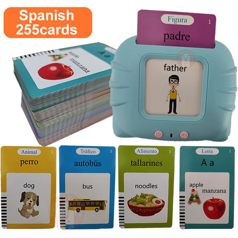 Kids Montessori Toys English Learning Card with Children Stories in Spanish Russian Alphabet French - Educational Teaching Tool