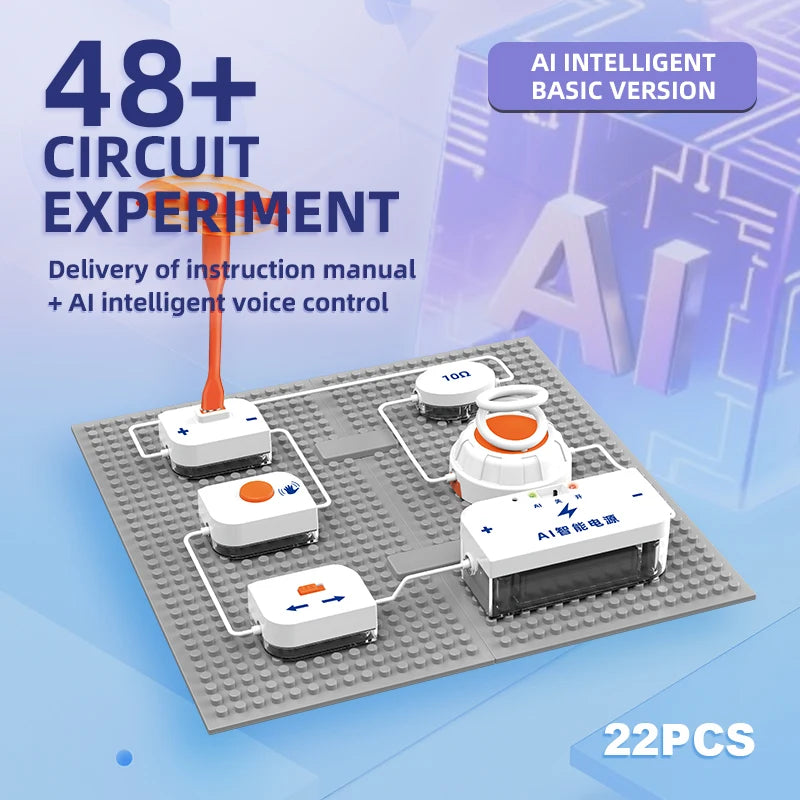 STEM Science Experiment Set for Kids -DIY Electronic Building Blocks Physics Circuit Experiment Toys for Education Toy  Gift
