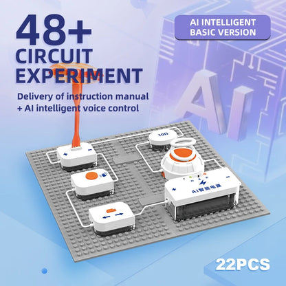 STEM Science Experiment Set for Kids -DIY Electronic Building Blocks Physics Circuit Experiment Toys for Education Toy  Gift
