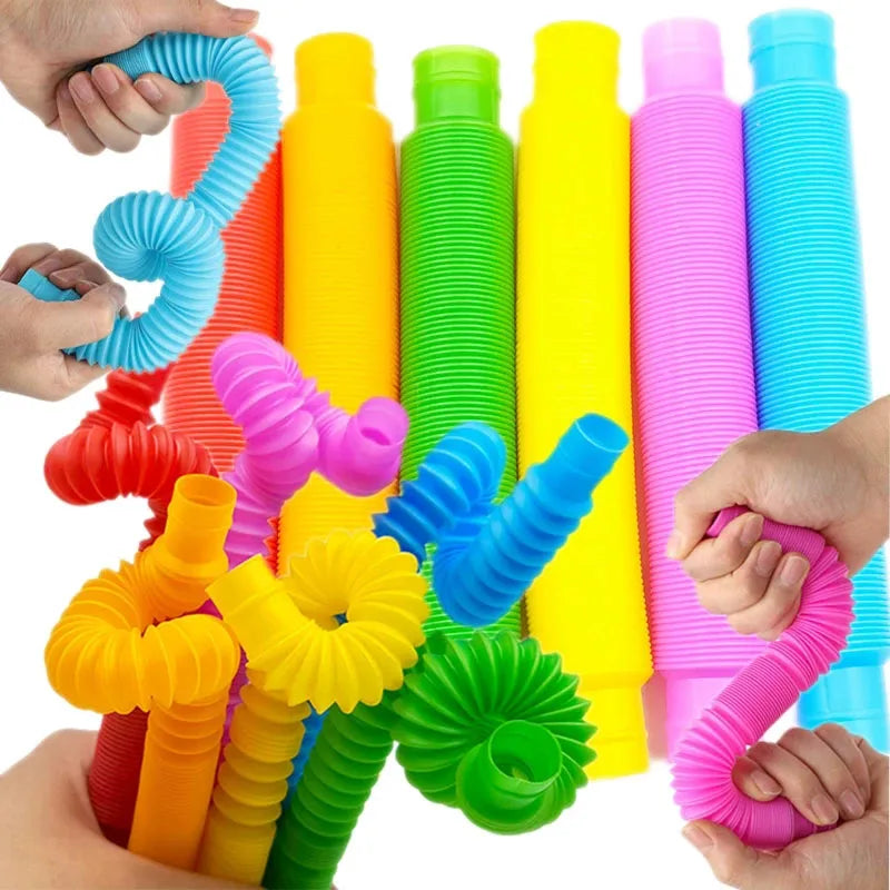 Sensory Fidget Tubes XL Stress Relief Toys For Kids ADHD Anxiety Autism Gadgets Tubos Flexibles Juguetes Antiestrés