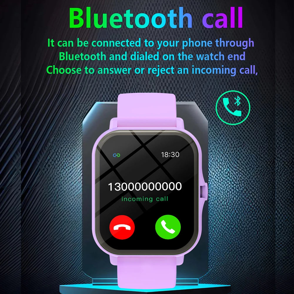 Smart Watch Kids 1.83''HD Screen Multi-mode Sport Fitness Tracker Smartwatch Camera Music Control Bluetooth Call Boys Girls Gift