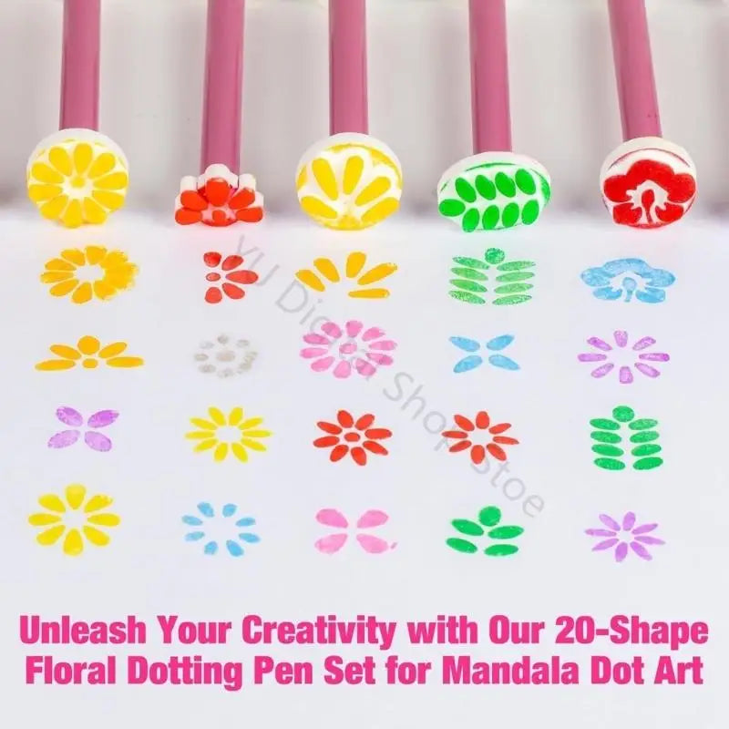 96BA Creative Floral Design Set For Kids Art Painting Safe Flexible Material With Various Forms For DIY Projects And Classroom