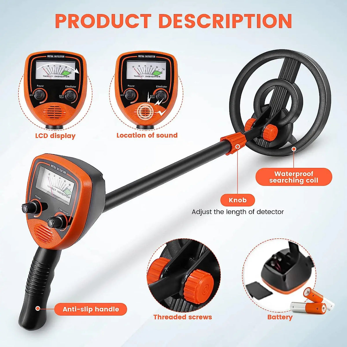 Kids Handheld Metal Detector Outdoor Toys Educational Treasure Finder Best Gift Location