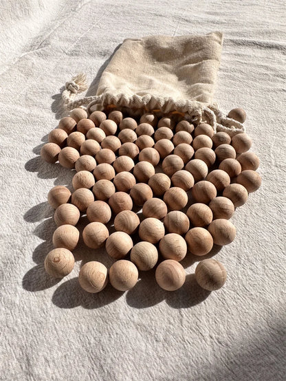 Montessori Sensory Wooden Toys Beech Caculate  Semi Tray One Hundred Board  with Felt Balls  ALphabets Numbers  Creative Play