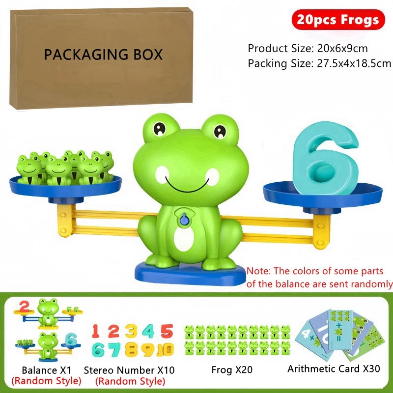 Frog Digital Balance Math Toys for Children Kindergarten Student Early Education Enlightenment Mathematical Teaching Aids Christ