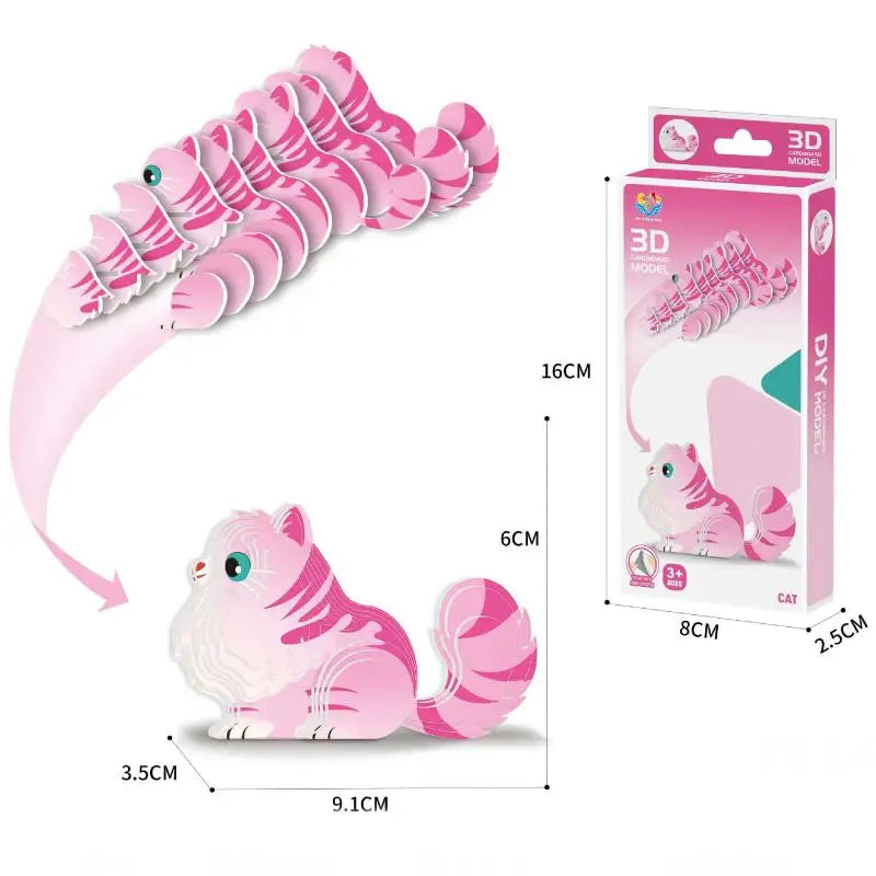 Montessori Educational Toy Set, DIY 3D Paper Model Assembly Animal Puzzle, Exciting Learning Play for Boys and Girls