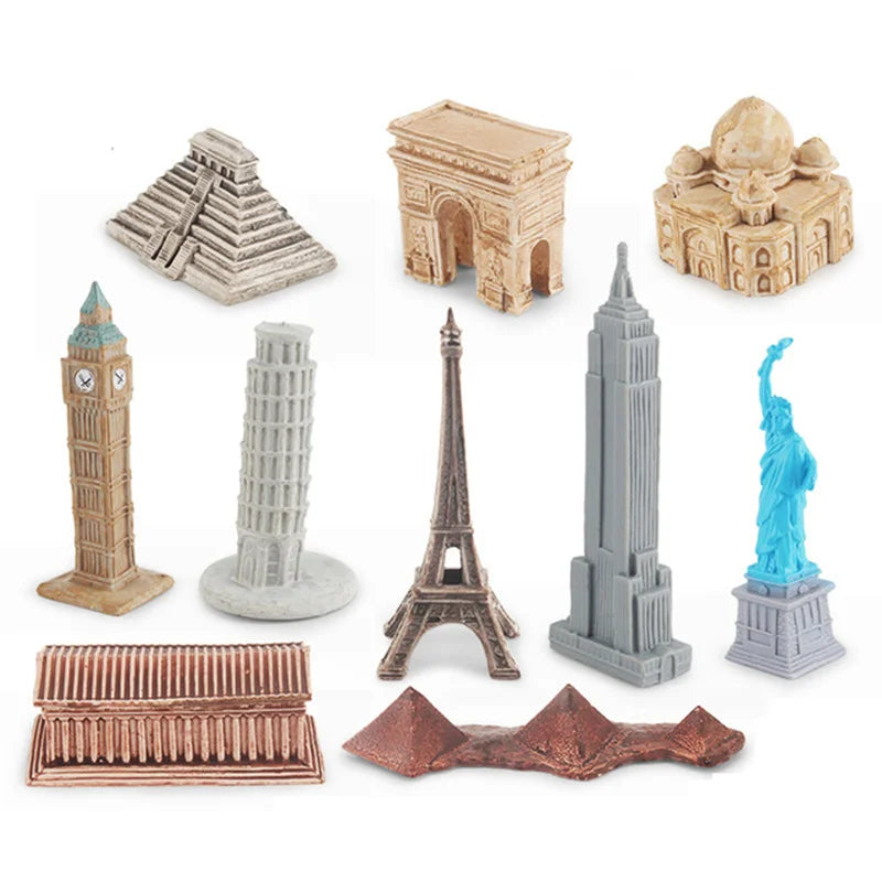 Montessori Math Toy Simulation Building Model Human Body Instrument Vegetable Pyramid Architecture Educational Toy for Children