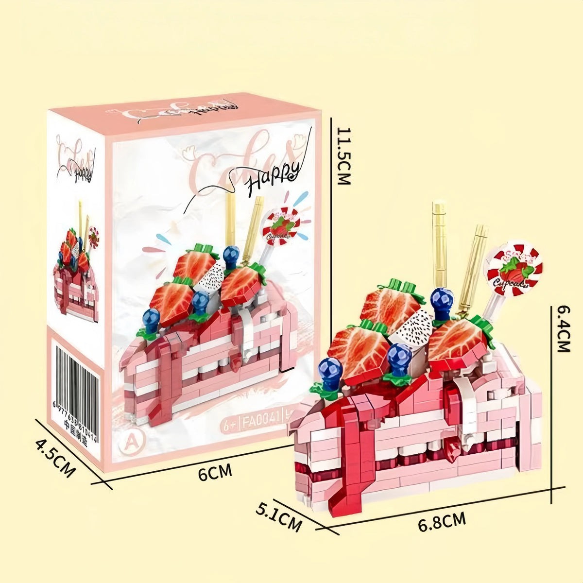 Creative DIY Birthday Cake Building Blocks Mini Assembly Bricks Educational Toy, For Boys Girls Kids Children, Birthday Party Gi