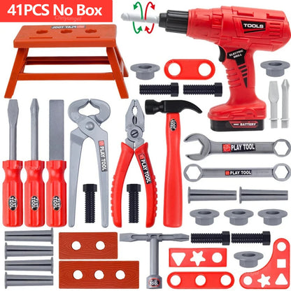 Kids Tool Set Toys 38/41/42 PCS Pretend Play Repair Construction Tool Kit for Toddlers Educational Learning Toys Boys Girls Gift