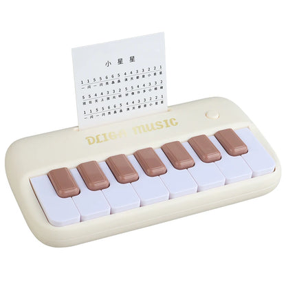 Creative Mini Electronic Piano 15 Keys Educational Musical Instrument Play Pendant Luminous Music Toy Small Gift For Beginner