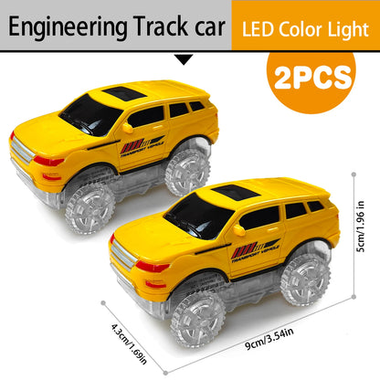 Children Electric Magical Flexible Track Toy Car Engineering Car Kids Educational Toys Train Toys for Children Birthday Gift