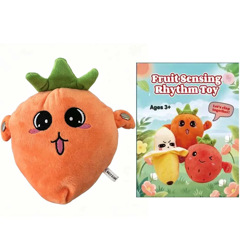 Kids Banana Fruit Induction Beat Toy Creative Music Dolls Kawaii Parent-child Toys Sensory Party Game Collectible Toy