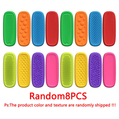 Silicone Sensory Strip Fidget Toys Kids Autism Decompression Calming Fidgeting Toy Adults Stress Desk Anxiety Relief Sensory Toy