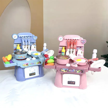 Kids Electric Kitchen Toy Set with Light & Sound Effects, Fun Educational Cooking Playset for Imaginative Role Play & Learning