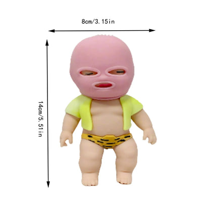 Creative Str Relief Toy Boy Squeezable Fun Playful Face Covered Toy for Adults Novel Prank Iatable Toy Gifts