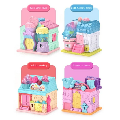 Creative Simulation Play House Toys Expandable 3D Doll Houses with Furniture Cosplay Interactive Simulated Princess Castle