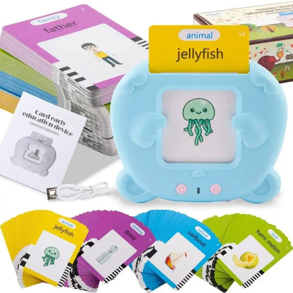 Early Educational Electronic Cards Book Language Learning 224 Objects English Flashcards Animals 112 Cards Talking Flash Cards