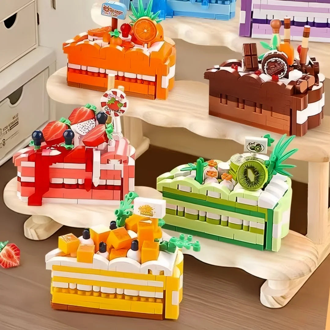 Creative DIY Birthday Cake Building Blocks Mini Assembly Bricks Educational Toy, For Boys Girls Kids Children, Birthday Party Gi