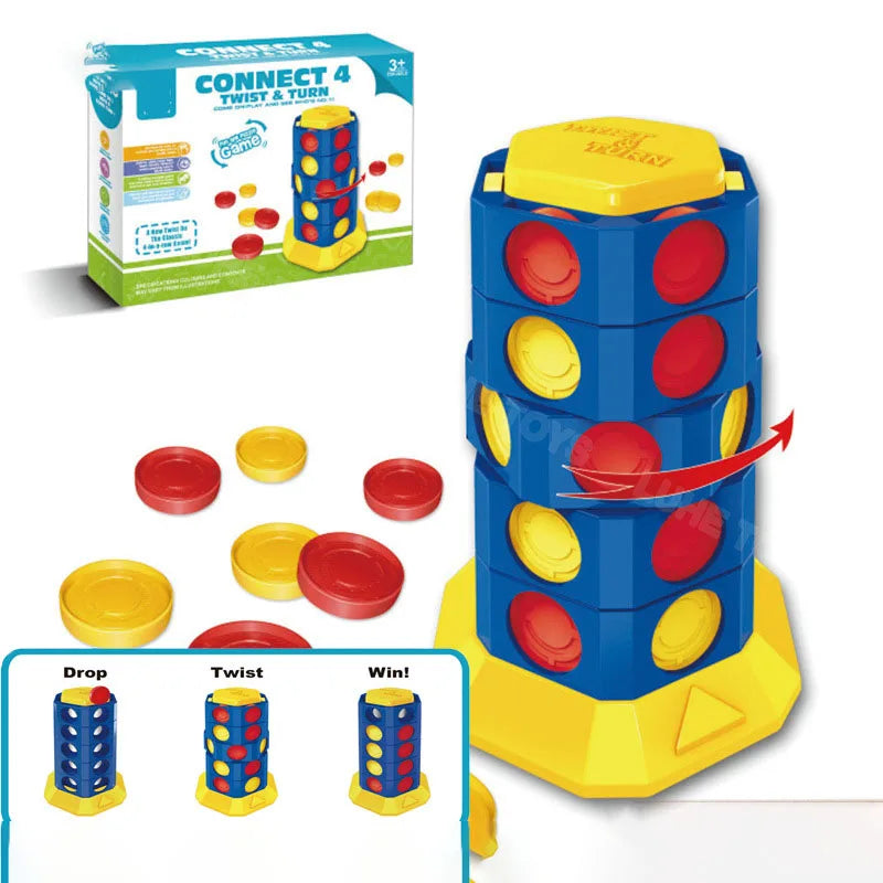 Thinking Training 3D Four-In-A-Row Game, Logic Desktop Game, Educational Puzzle Toy, Brain Development Activity