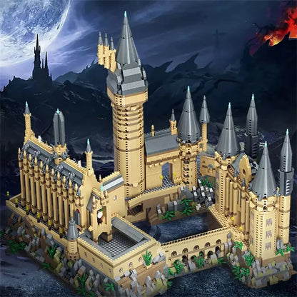 6369pcs Creative Magic Castle Building Blocks with Light STEM Educational Toy DIY Model Kit Desktop Decoration Gift for Kids