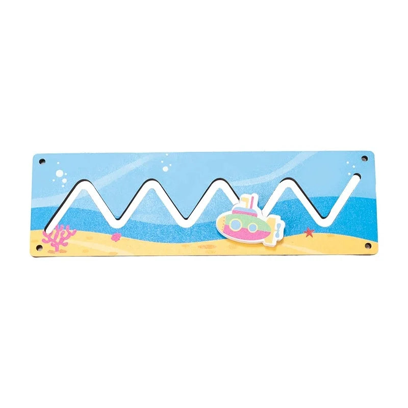 Kindergarten Montessori Busy Board  Accessories Caterpillar Gear LED Lamp Bell Roller Counting Bead Wall Toy Educational Toy