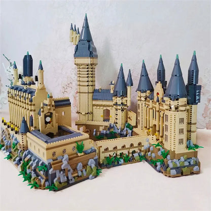 6369pcs Creative Magic Castle Building Blocks with Light STEM Educational Toy DIY Model Kit Desktop Decoration Gift for Kids