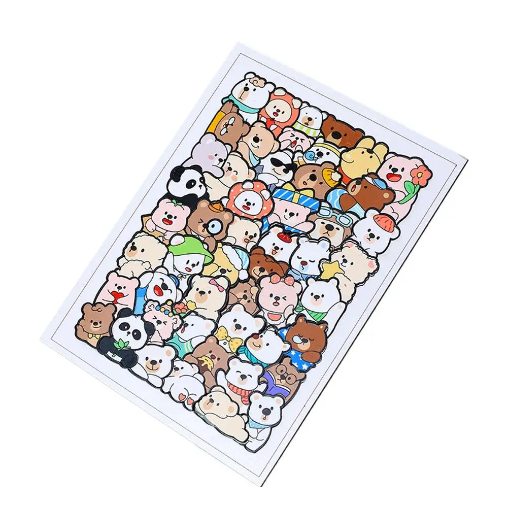 Kids Creative Animal Shape Puzzles Table Games Dog Cat Panda Stacked Puzzle Brain Games Montessori Thinking Education Wooden Toy